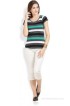 Max Striped Women's Round Neck T-Shirt